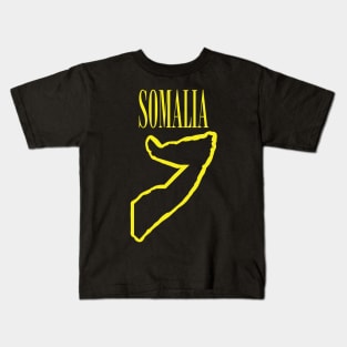 Vibrant Republic of Somalia Africa: Unleash Your 90s Grunge Spirit! Kids T-Shirt